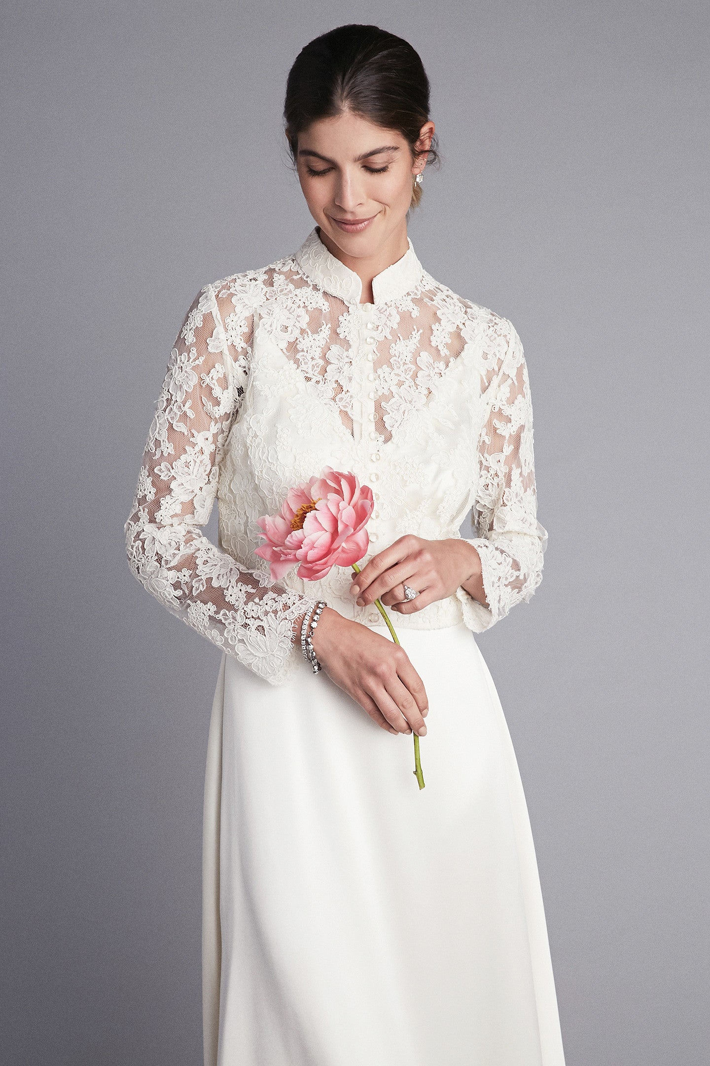 Mandarin Collar Long Sleeve Shirt Blanco New York Mandarin Collar Long Sleeve Shirt Blanco New York