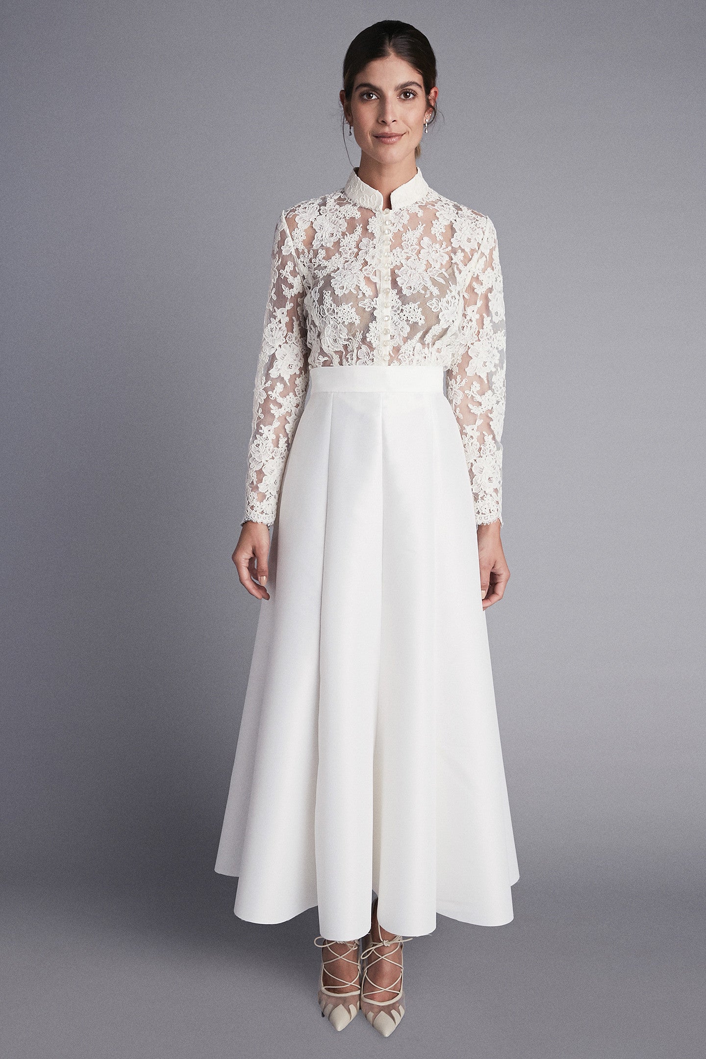 Mandarin Collar Long Sleeve Shirt Blanco New York Mandarin Collar Long Sleeve Shirt Blanco New York